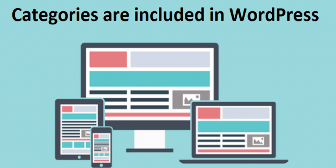 How many Categories are included in WordPress