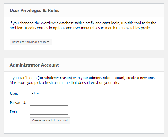 User Privileges & Roles