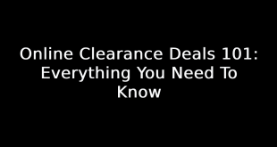 Online Clearance Deals