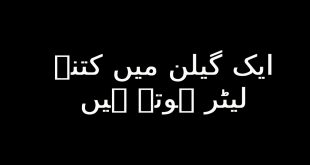 ایک گیلن میں کتنے لیٹر ہوتے ہیں