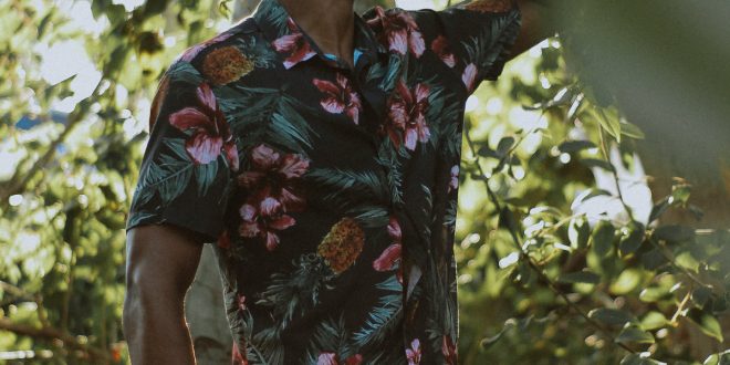 Flower Style Casual Men Shirt