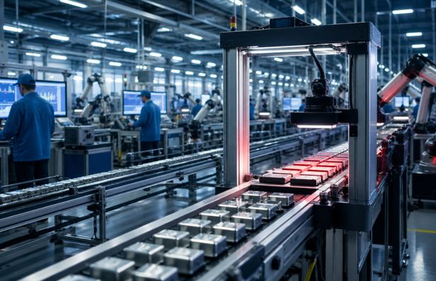 Quality control systems in a high-volume manufacturing facility with automated inspection