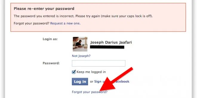 Reset Facebook Password