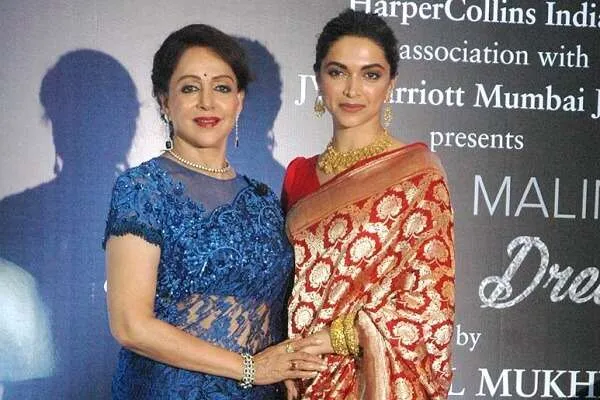 Deepika Padukone with hema Malini