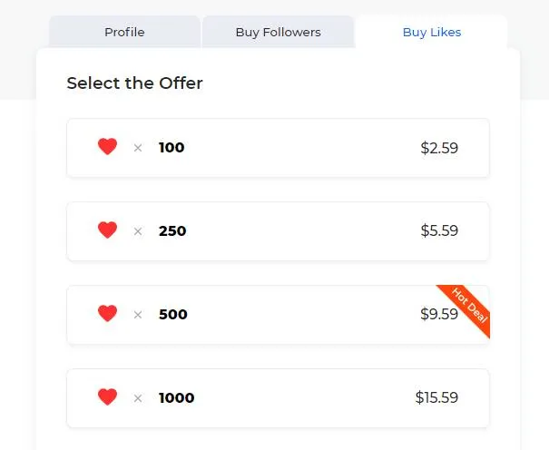 GetInsta Package for Buying Instagram Likes