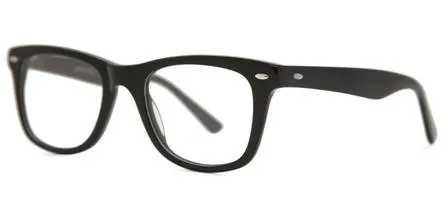 Black Full-Rimmed Rectangle Eyeglasses