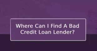 Bad Credit Loan Lender