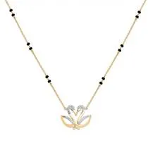 The Picturesque Swan 14kt Gold and Diamond Mangalsutra Pendant